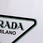 T-shirt Prada Milano Triangle Logo White PD021 - Image 4
