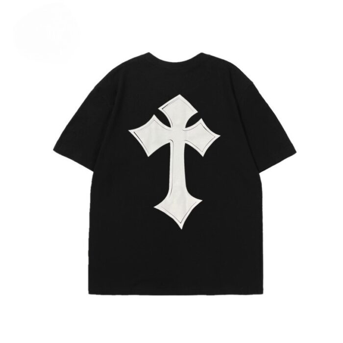 T-shirt Chrome Hearts Large Cross Black Logo CH018 - Image 2