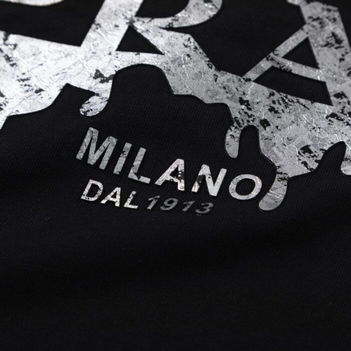 T-shirt Prada Milano Black Drip Logo PD035 - Image 5