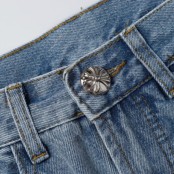 Shorts Chrome Hearts Black Cross Denim CH056 - Image 7