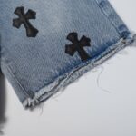 Shorts Chrome Hearts Black Cross Denim CH056 - Image 10