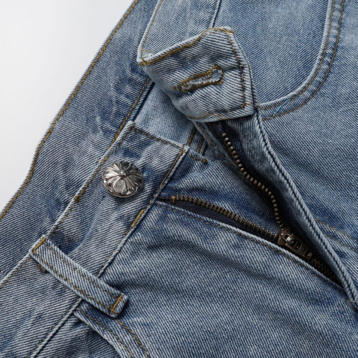 Shorts Chrome Hearts Black Cross Denim CH056 - Image 8