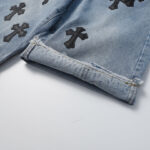 Shorts Chrome Hearts Black Cross Denim CH056 - Image 11