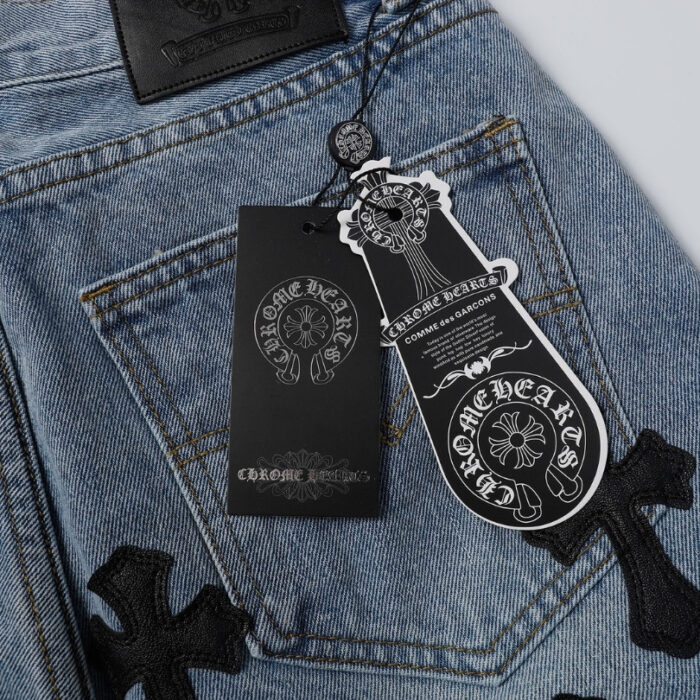 Shorts Chrome Hearts Black Cross Denim CH056 - Image 14