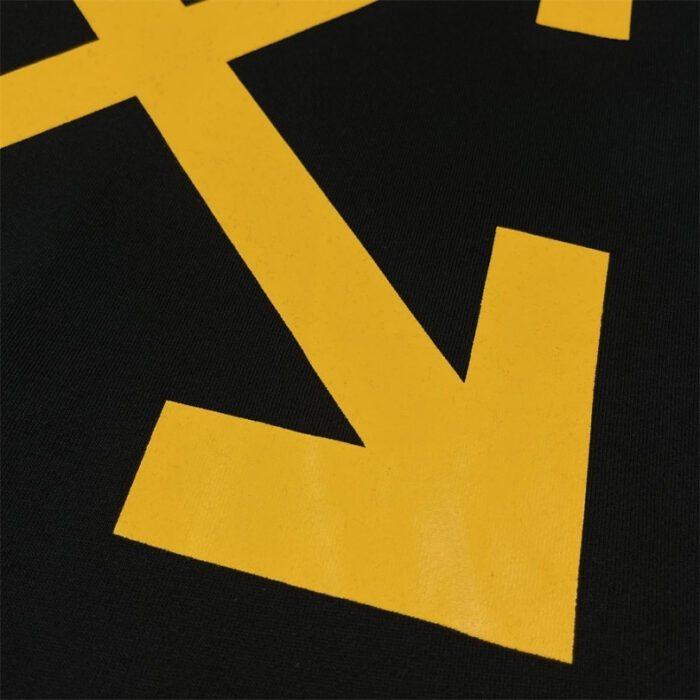 Hoodie Off-White Black with Yellow Arrows OFF009 - Image 11