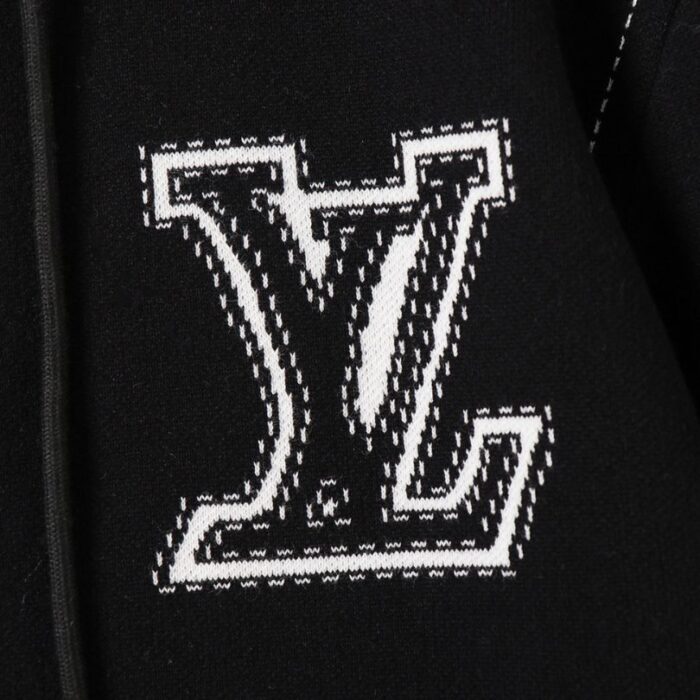 Hoodie Louis Vuitton LV Embroidered Zip-Up LV056 - Image 4