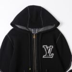 Hoodie Louis Vuitton LV Embroidered Zip-Up LV056 - Image 5