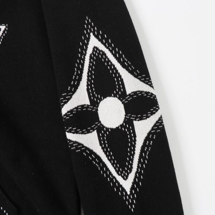 Hoodie Louis Vuitton LV Embroidered Zip-Up LV056 - Image 6