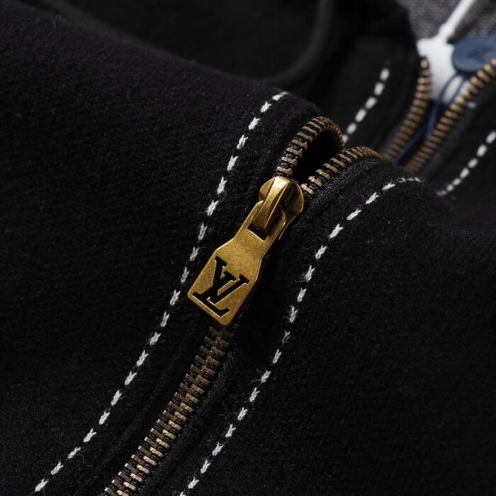Hoodie Louis Vuitton LV Embroidered Zip-Up LV056 - Image 8