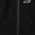 Hoodie Louis Vuitton LV Embroidered Zip-Up LV056 - Image 7