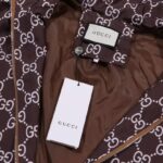 Jacket Gucci Monogram Hooded Brown GC098 - Image 10