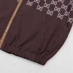 Jacket Gucci Monogram Hooded Brown GC098 - Image 5
