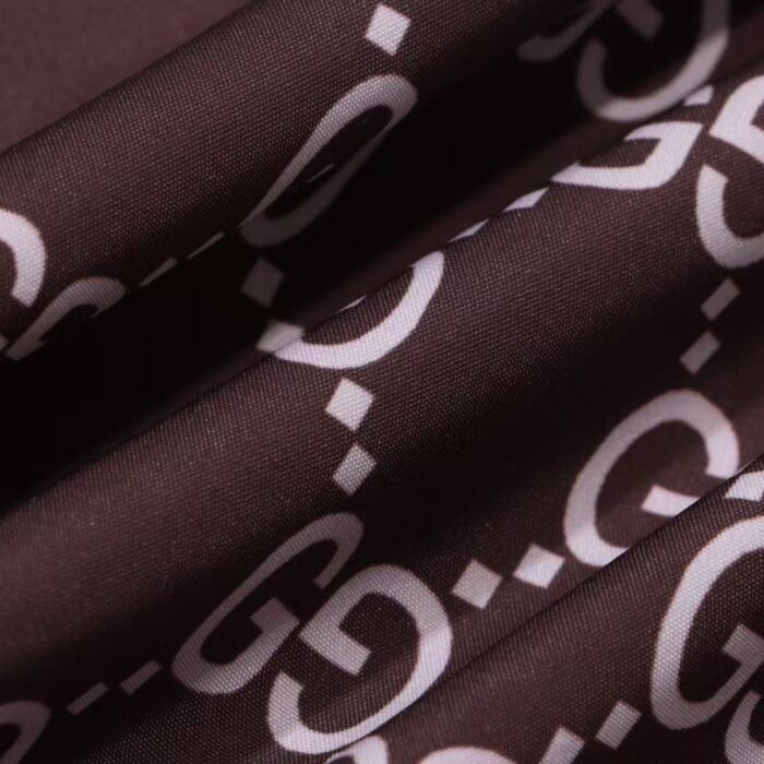 Jacket Gucci Monogram Hooded Brown GC098 - Image 7