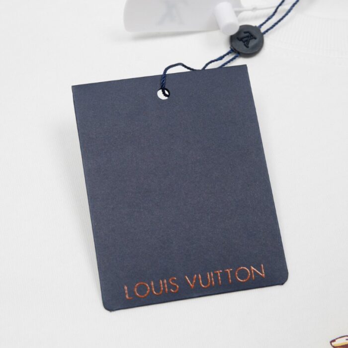 T-shirt Louis Vuitton Rope Logo White LV027 - Image 9