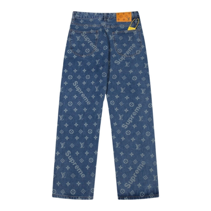 Pants Louis Vuitton x Supreme Monogram Denim LV045 - Image 2