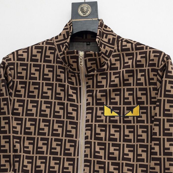 Set Tracksuit Fendi FF Monogram Beige FE006 - Image 5