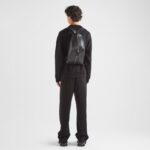 Sweatshirt Prada Black Logo Crewneck PD045 - Image 14