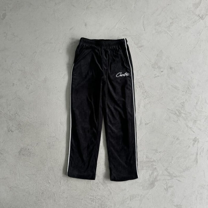 Tracksuit Corteiz Velour Black with White Logo CZ007 - Image 5