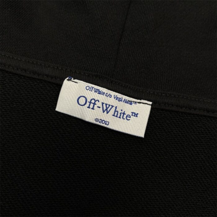 Hoodie Off-White Black Graphic OFF015 - Image 11