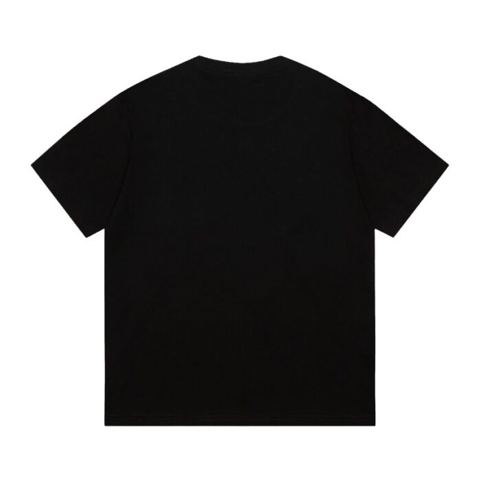 T-shirt Dior Black Monogram Logo DO063 - Image 2