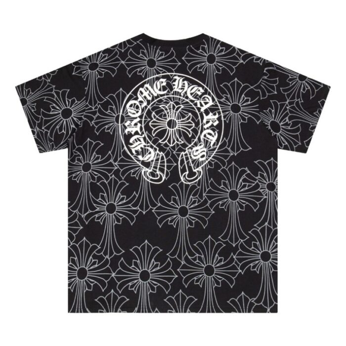 T-shirt Chrome Hearts Cross Pattern Black CH002 - Image 2