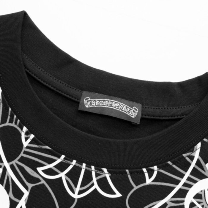 T-shirt Chrome Hearts Cross Pattern Black CH002 - Image 9