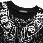 T-shirt Chrome Hearts Cross Pattern Black CH002 - Image 8