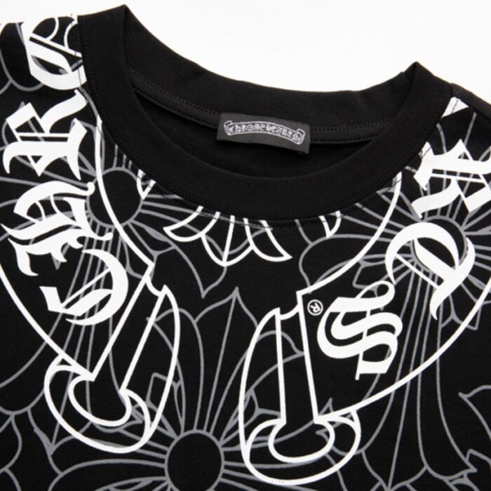 T-shirt Chrome Hearts Cross Pattern Black CH002 - Image 8