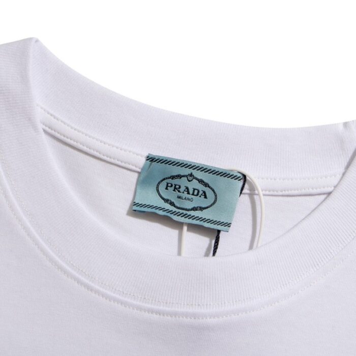 T-shirt Prada Milano Crest Logo White PD014 - Image 9