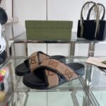 Slides Gucci GG Canvas Black Brown GC133 - Image 9