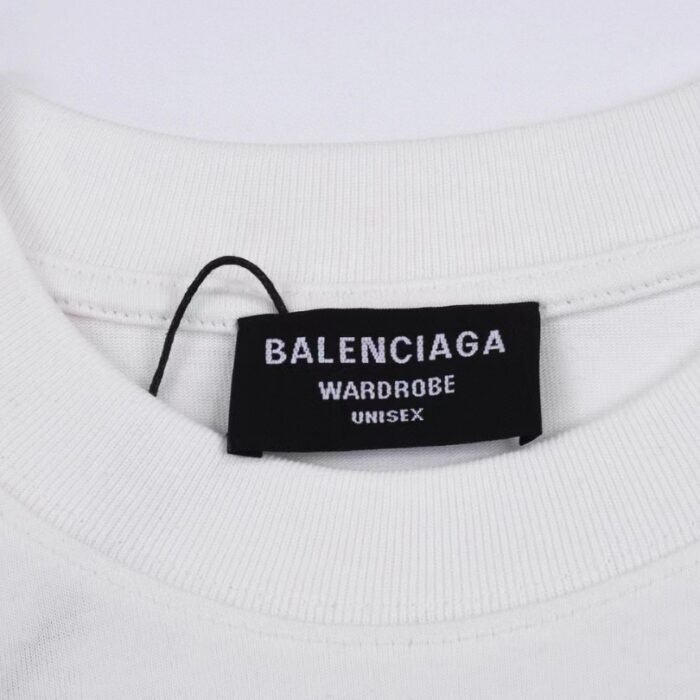 T-shirt Balenciaga x Supreme Collab White SP030 - Image 9