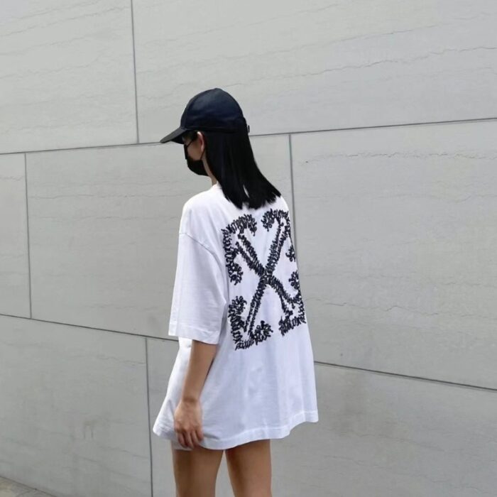 T-shirt Off-White Arrows Logo Black White OFF014 - Image 11