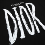 T-shirt Dior Black Graphic Logo Couture DO064 - Image 6