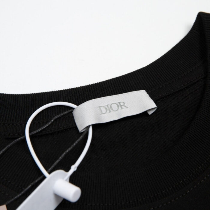T-shirt Dior Black Graphic Logo Couture DO064 - Image 12