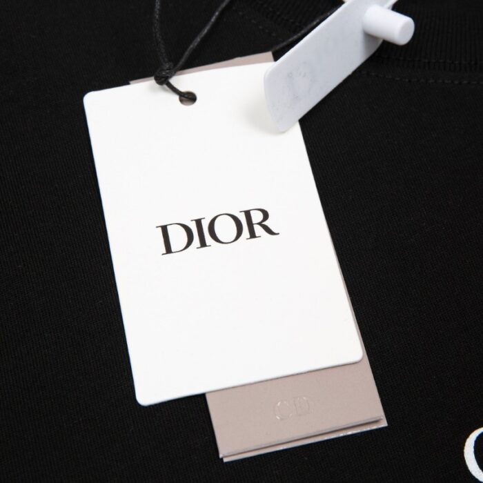 T-shirt Dior Black Graphic Logo Couture DO064 - Image 10