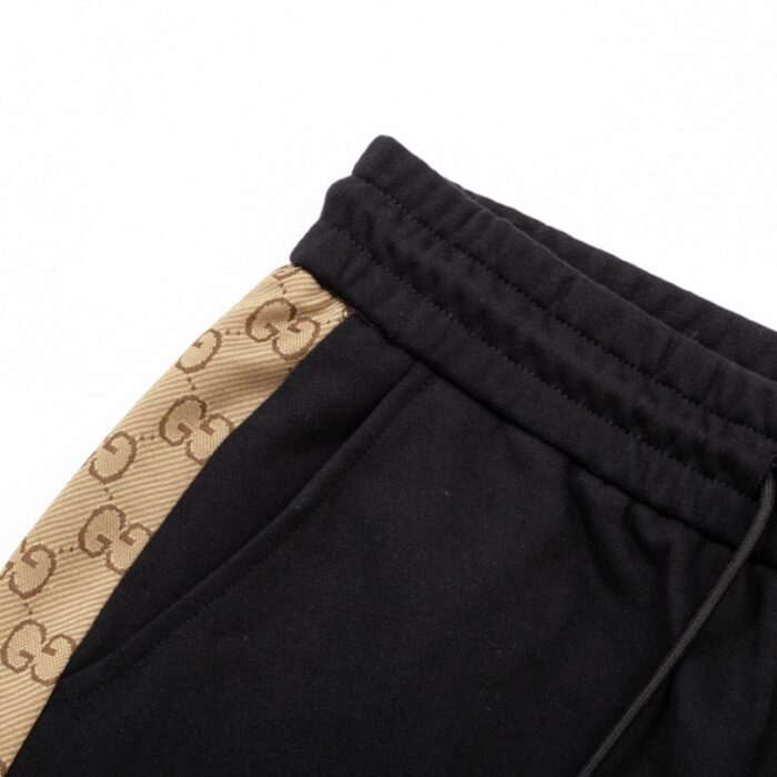 Shorts Gucci Black Monogram Side-Pocket GC094 - Image 8
