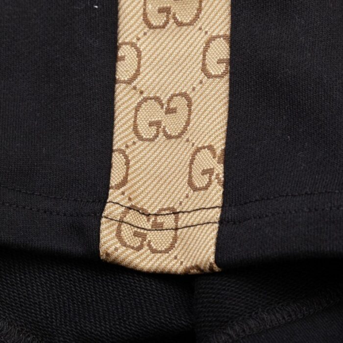 Shorts Gucci Black Monogram Side-Pocket GC094 - Image 7