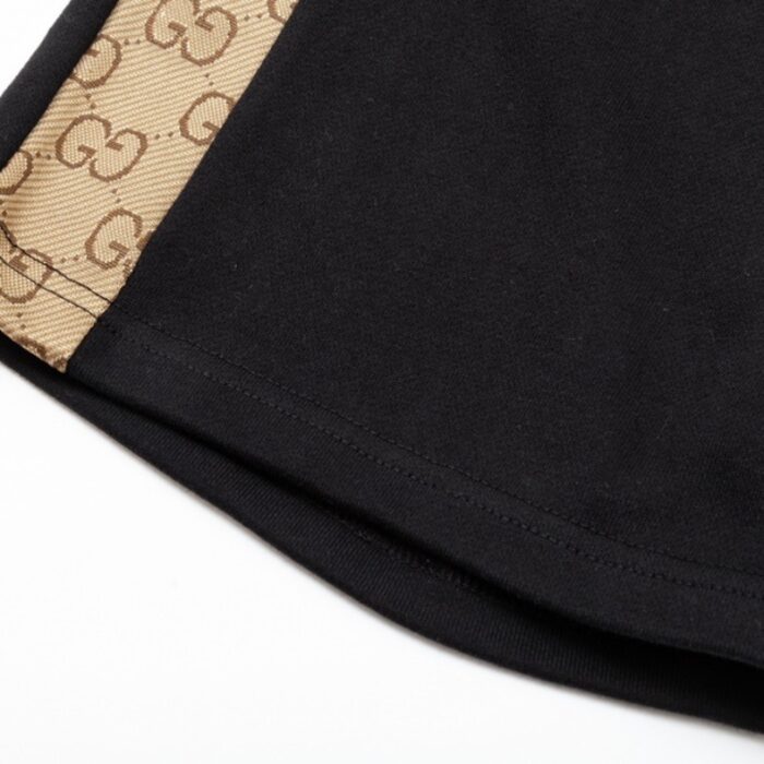 Shorts Gucci Black Monogram Side-Pocket GC094 - Image 9