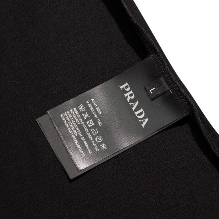 T-shirt Prada Milano Crest Logo Black PD013 - Image 10