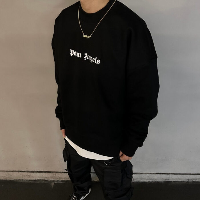 Sweatshirt Palm Angels Black Logo PA001 - Image 12