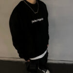 Sweatshirt Palm Angels Black Logo PA001 - Image 10