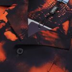 Shirt Prada Orange Black Graphic Print PD031 - Image 11