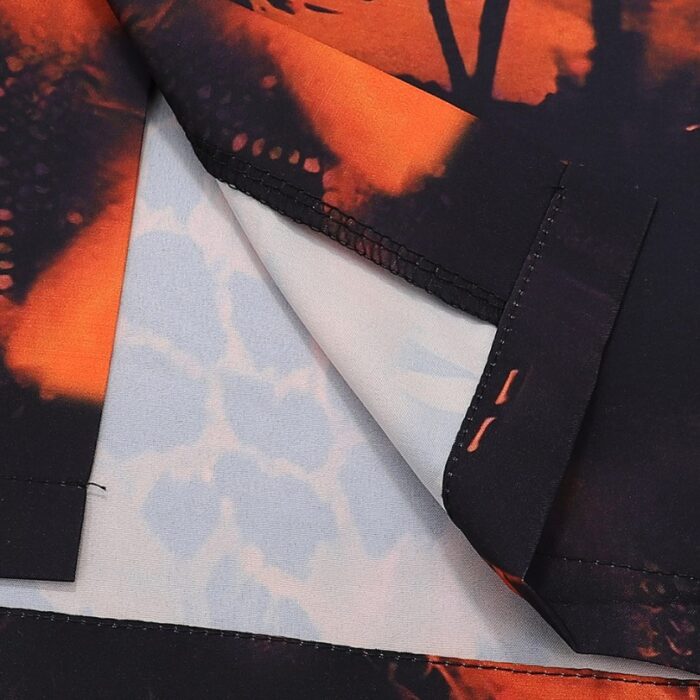 Shirt Prada Orange Black Graphic Print PD031 - Image 10