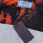 Shirt Prada Orange Black Graphic Print PD031 - Image 12