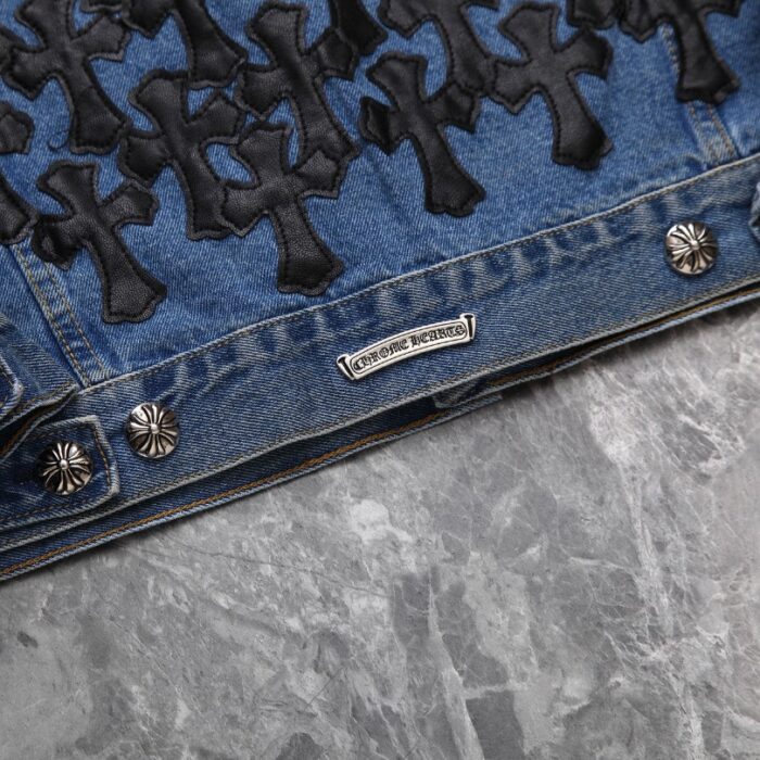 Denim Jacket Chrome Hearts Cross Patch CH052 - Image 15