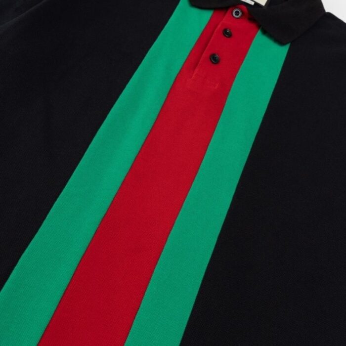 Polo Gucci Vertical Stripe Logo GC118 - Image 6