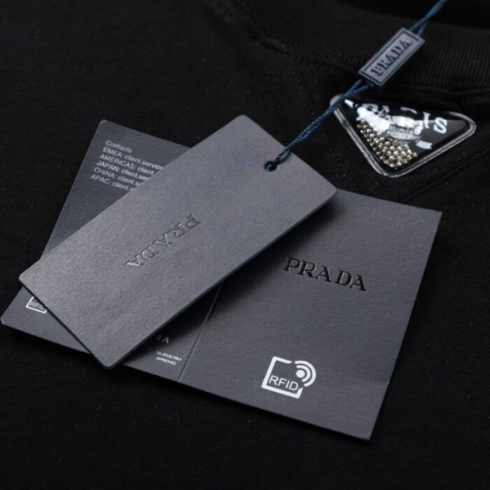 T-shirt Prada Milano Rope Logo Black PD007 - Image 9