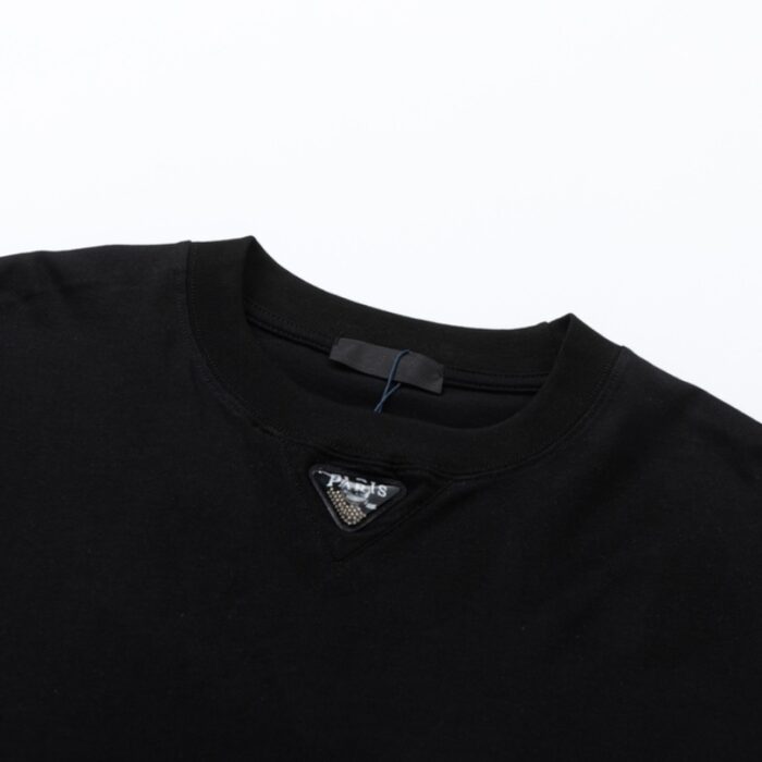 T-shirt Prada Milano Rope Logo Black PD007 - Image 8