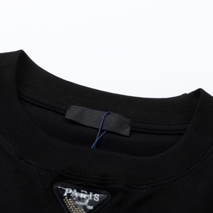T-shirt Prada Milano Rope Logo Black PD007 - Image 7