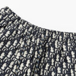 Shorts Dior Monogram Navy Side Stripes DO060 - Image 8